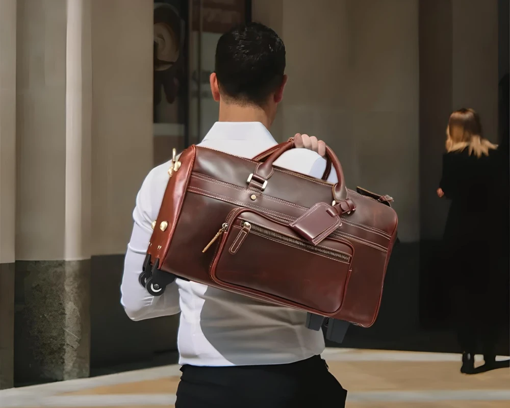leather carry on bags for men