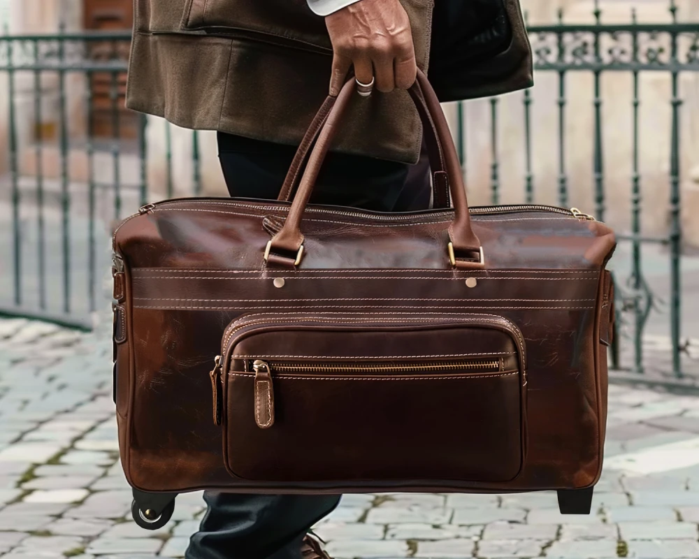 leather carry on bag for men
